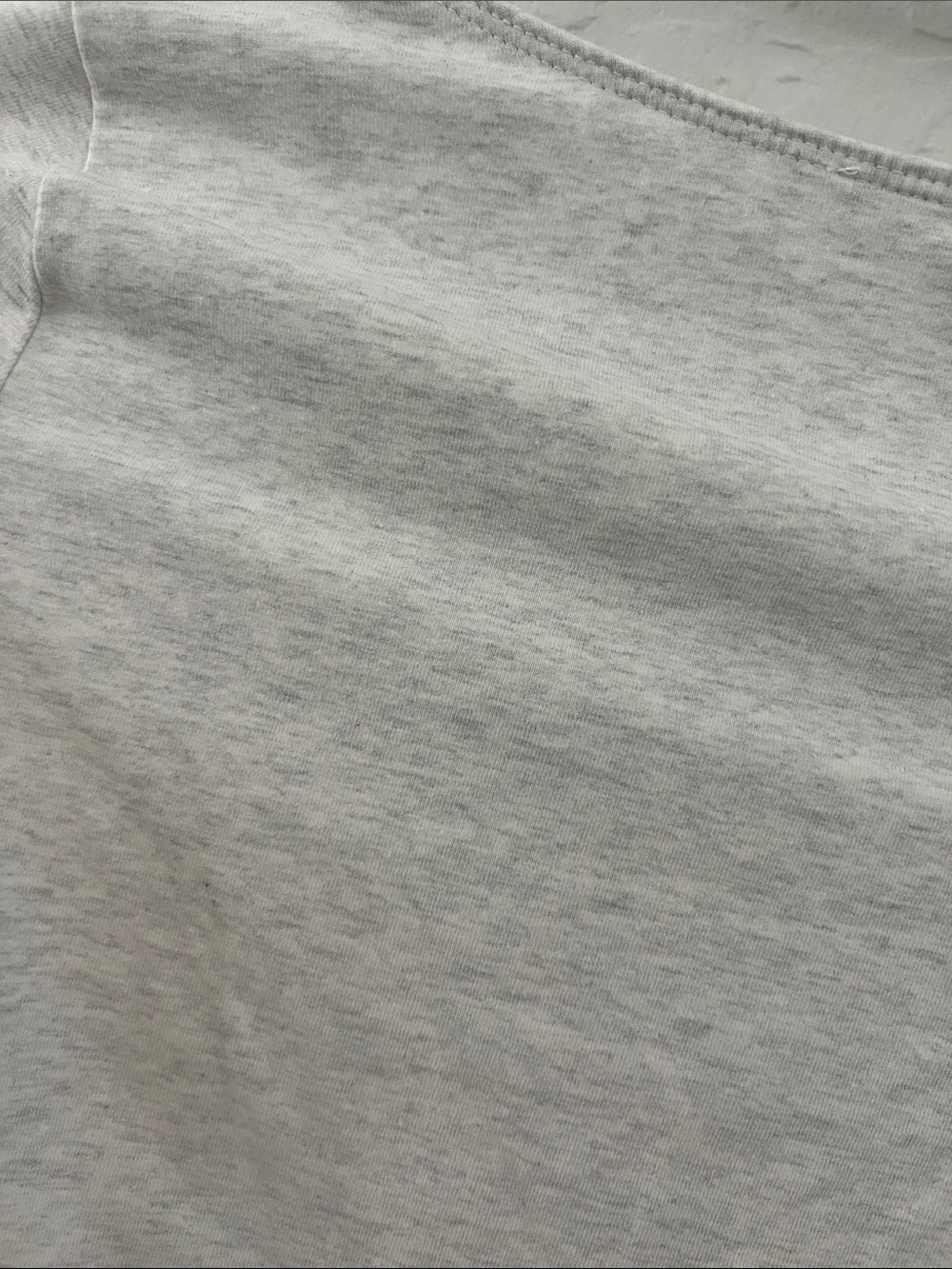 Women's Square Neck Long Sleeve Top - Light Gray from the Garage. - Picture 5 of 5